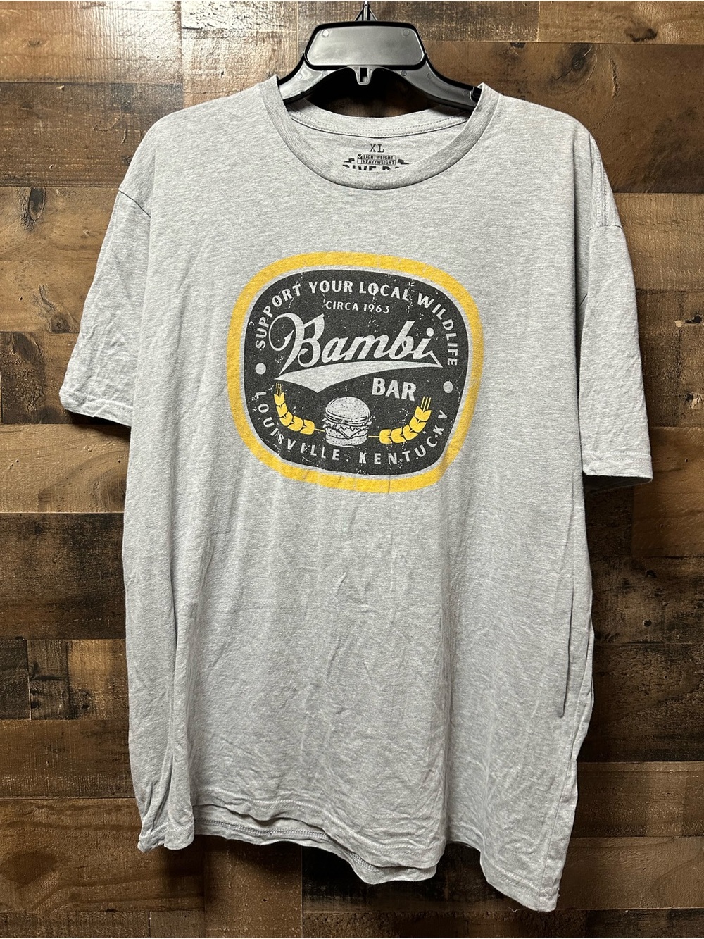 Bambi Bar Louisville KY T Shirt XL Gray Dive Bar Shirt Club Graphic Tee